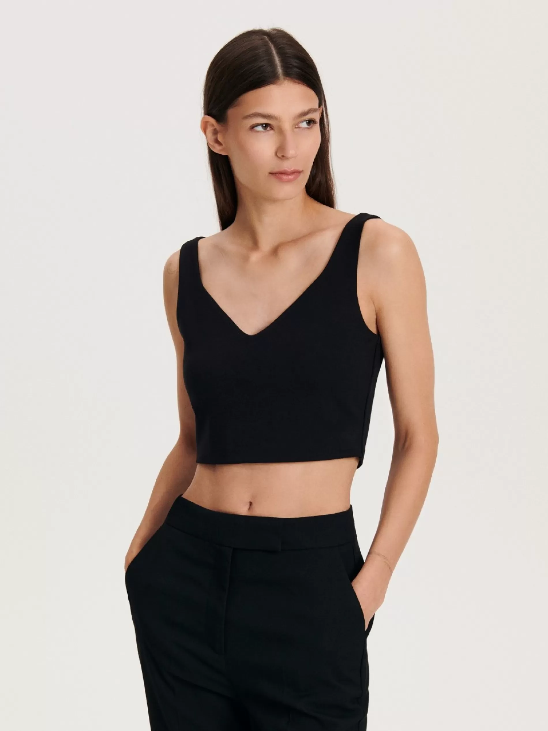 RESERVED Crop Top Z Wiskoza Cheap