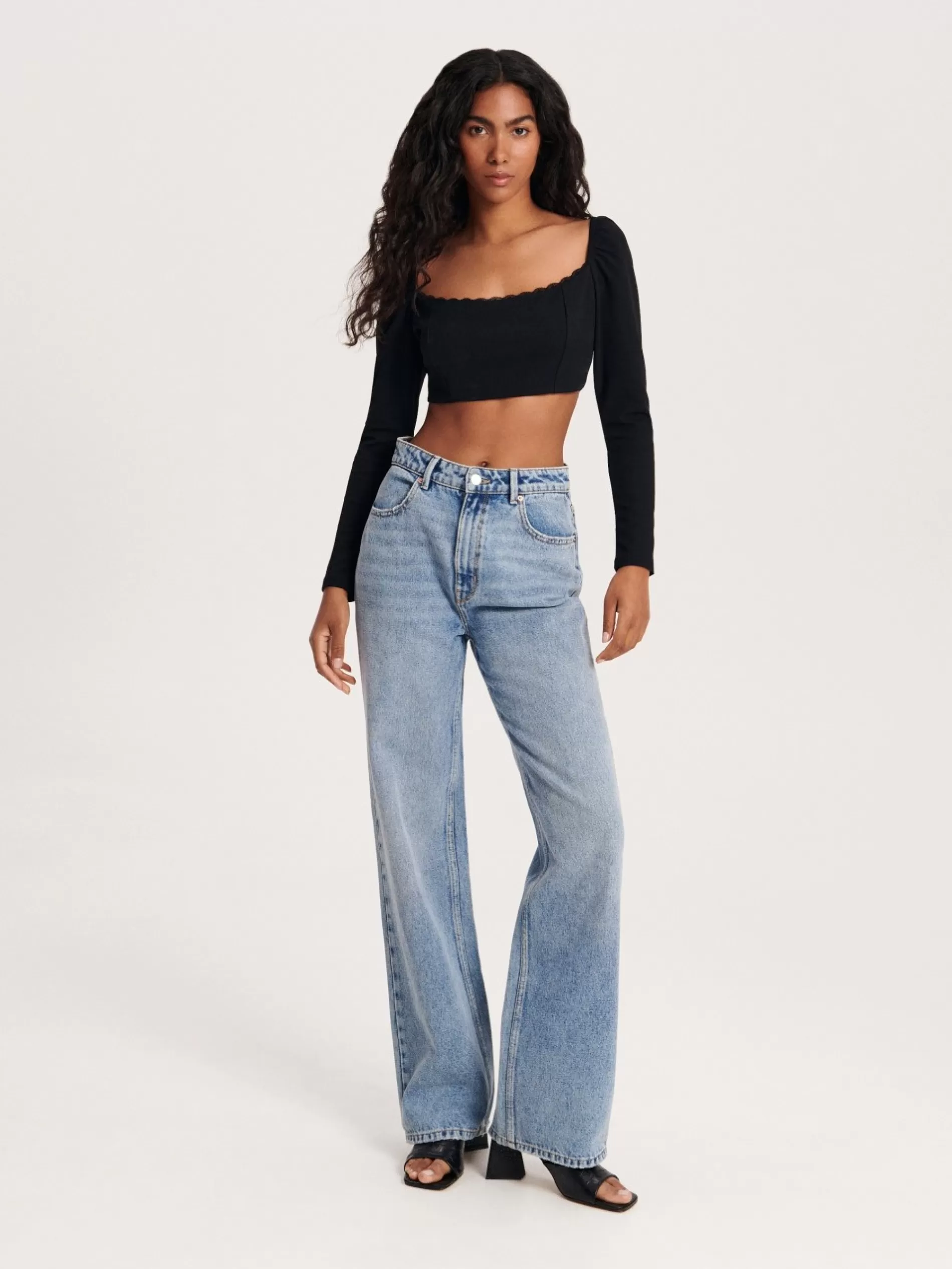 RESERVED Dzianinowy Crop Top Cheap