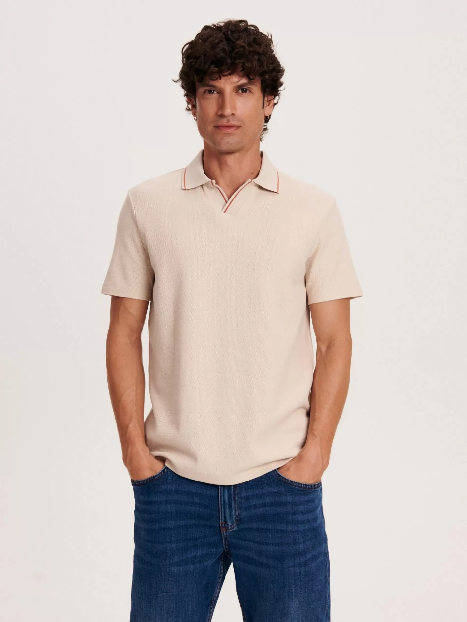 RESERVED Koszulka Polo Loose Fit Store