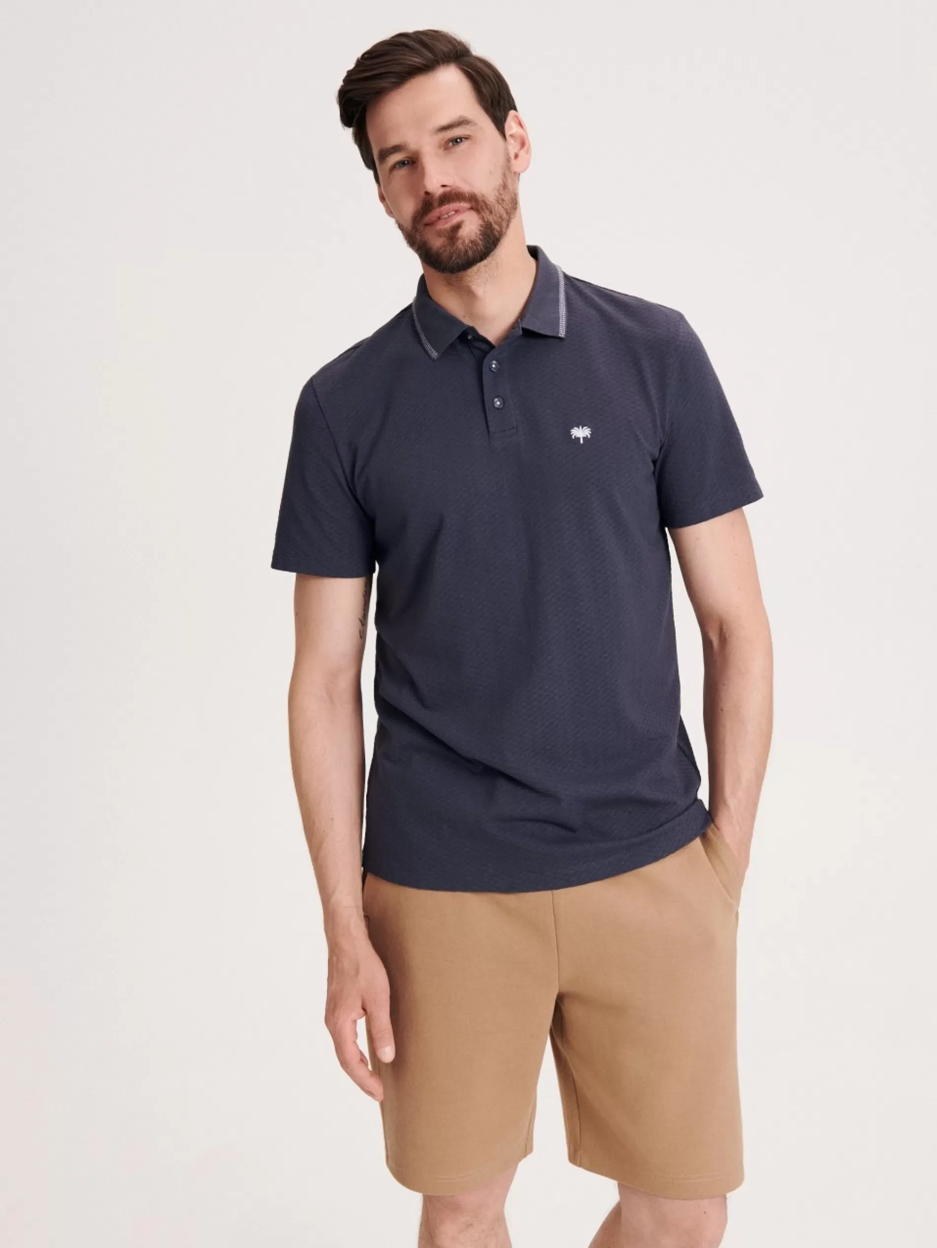 RESERVED Koszulka Polo Regular Z Haftem Flash Sale