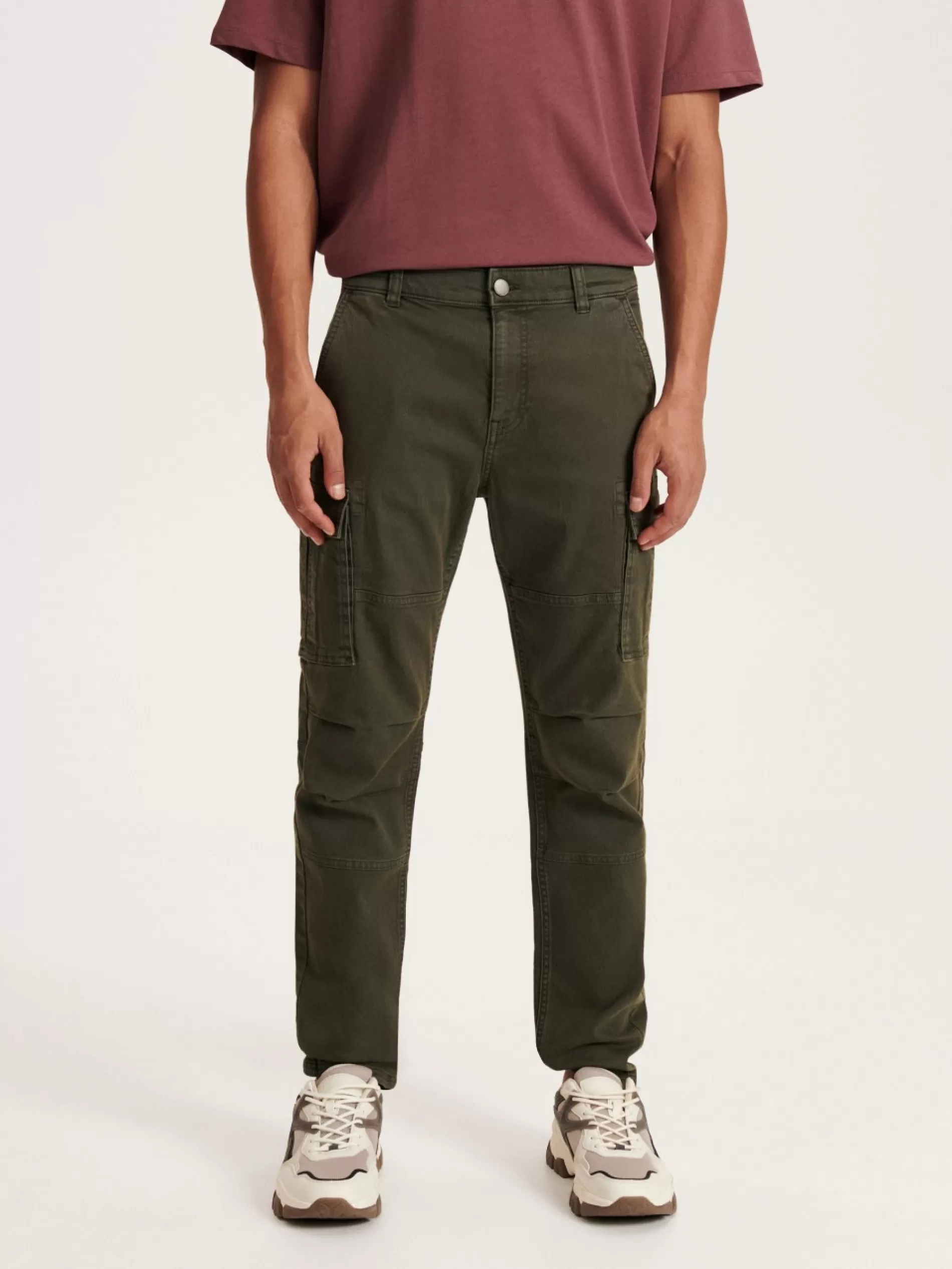 RESERVED Spodnie Cargo Slim Fit Cheap