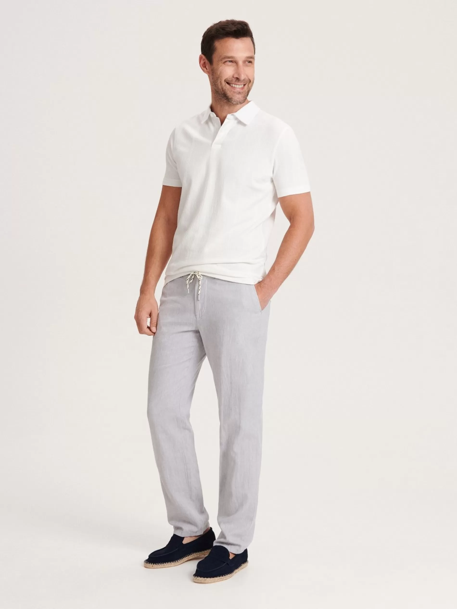 RESERVED Spodnie Chino Regular Z Lnem Flash Sale