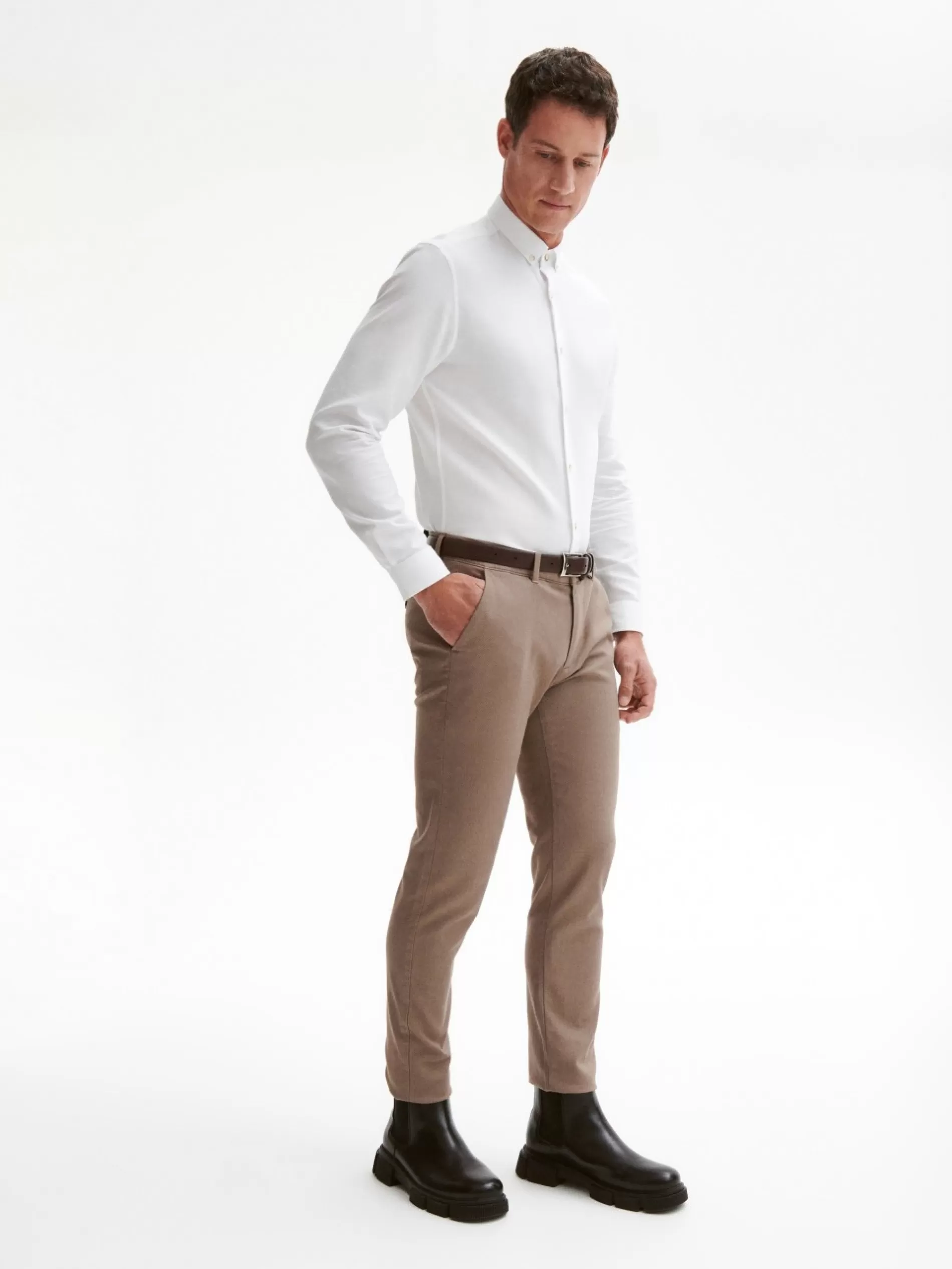 RESERVED Spodnie Chino Slim Fit Cheap