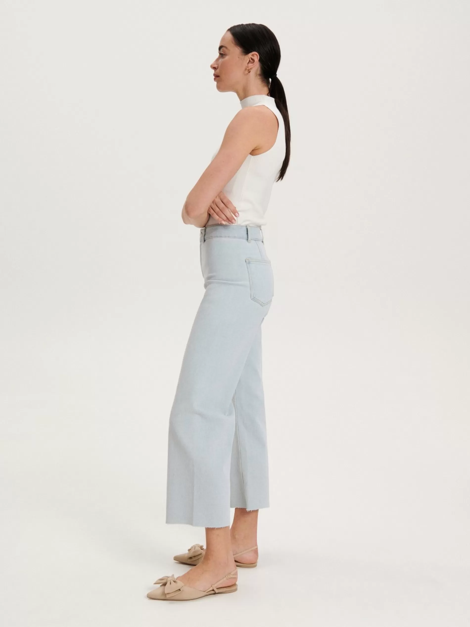 Spodnie Culotte Z Denimu^RESERVED Best Sale