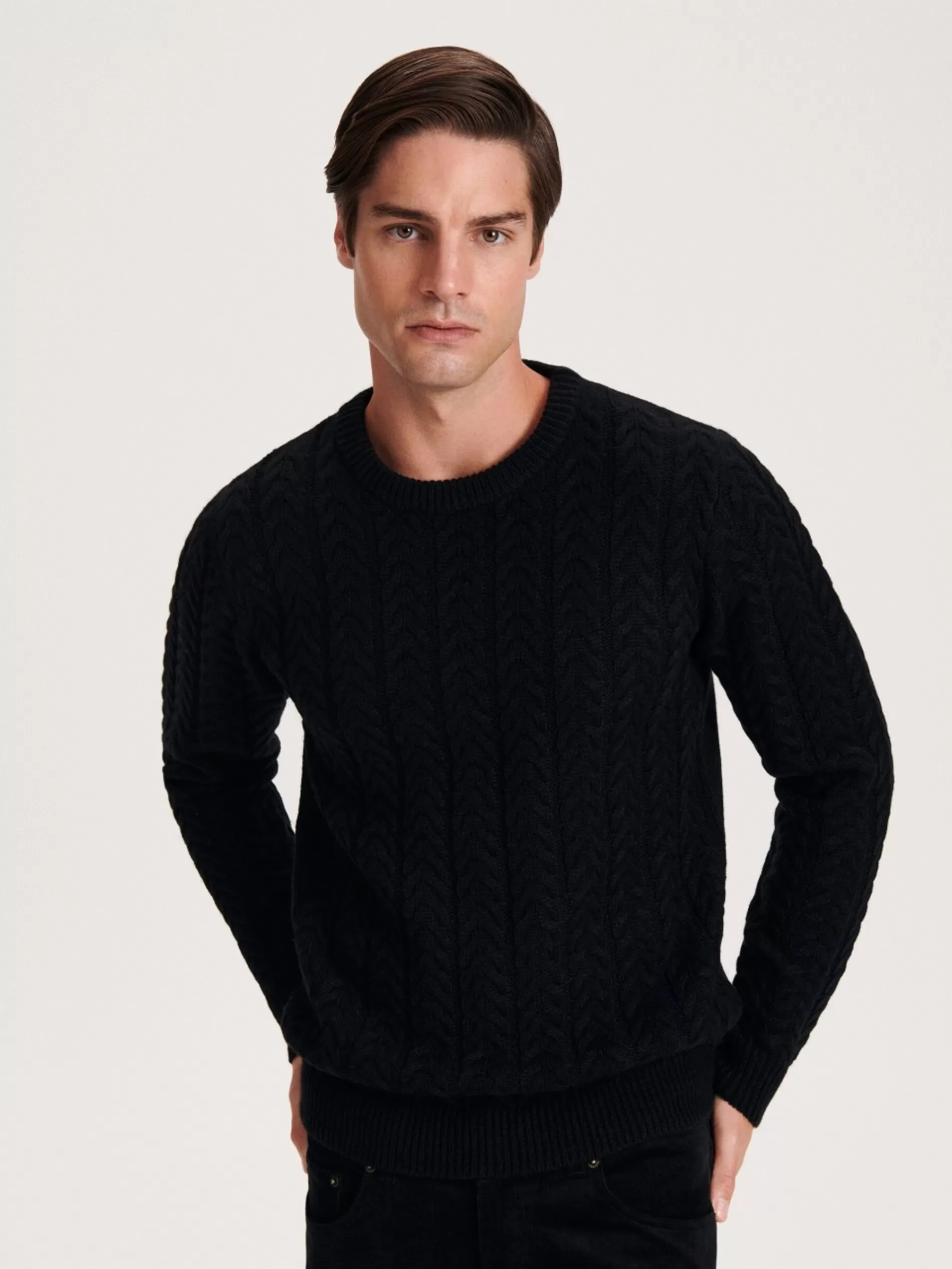 RESERVED Sweter Z Warkoczowym Splotem Flash Sale